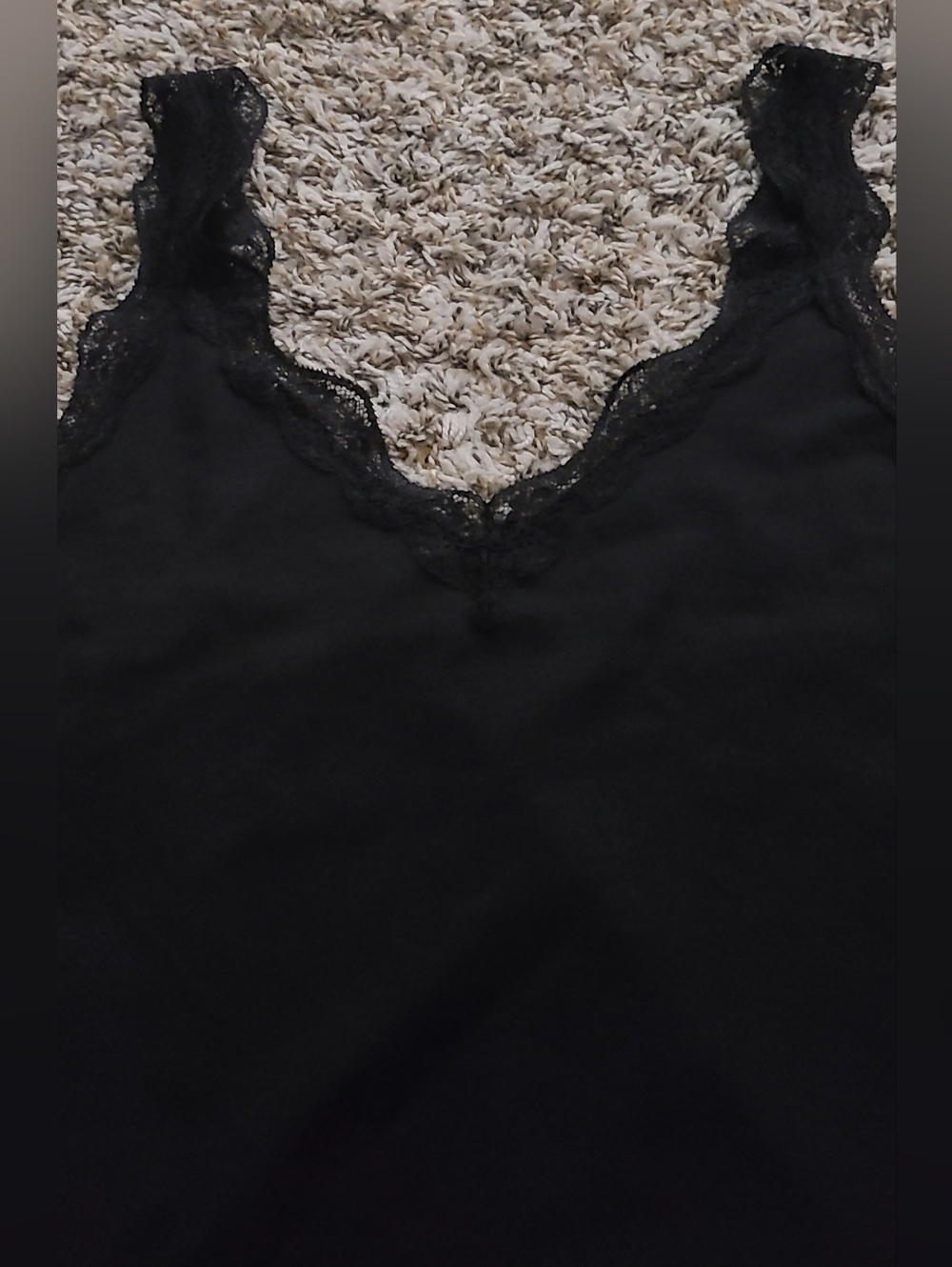 wild fable NWOT Black Lace-Trim V-Neck Cami - XXL - Picture 3 of 5